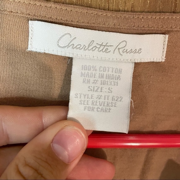 Charlotte Russe Tan Beaded Long Sleeve Size Small - Picture 3 of 7